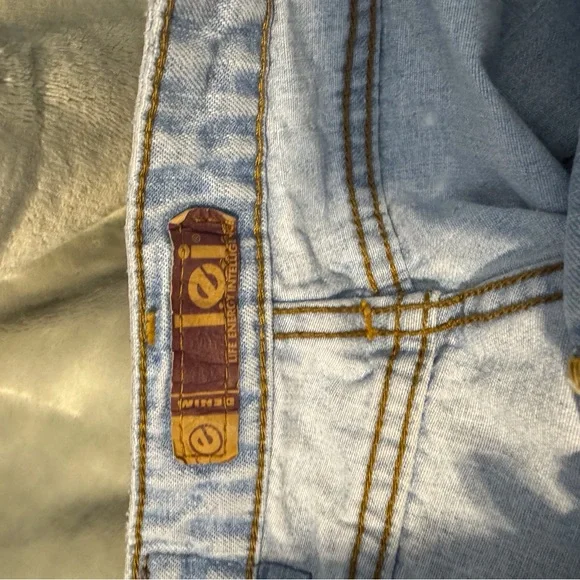 Lei Vintage Blue Jean Shorts Distressed Summer Style - Picture 3 of 6